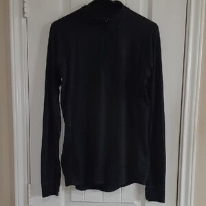 ANETIK Charcoal UPF 30+ Premium Performance 1/4 Zip pullover Long Sleeve Top.